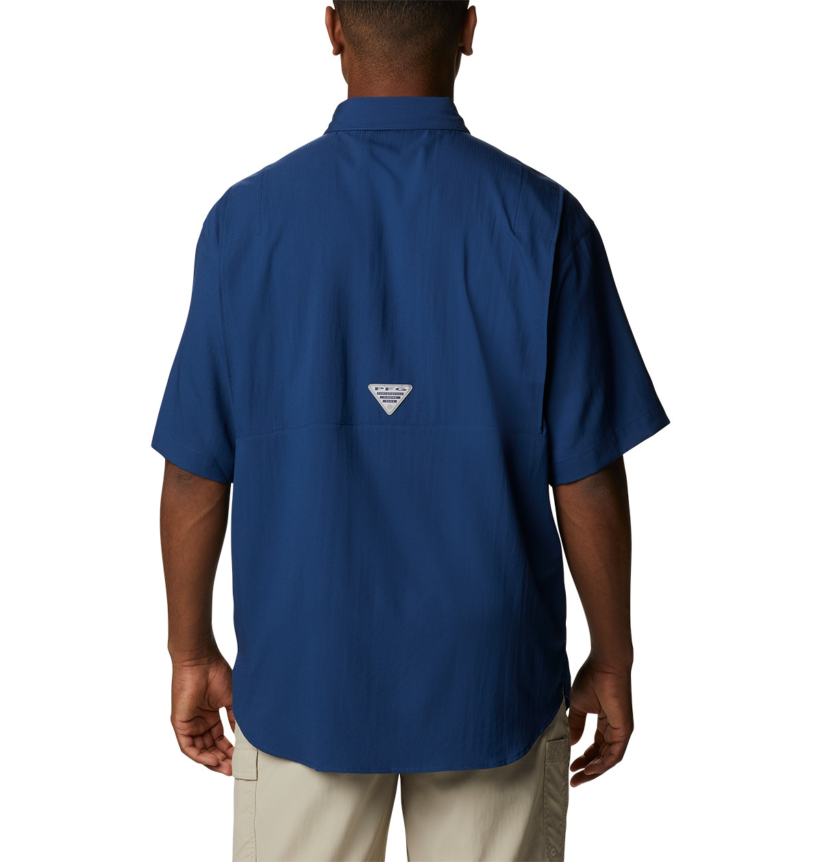 Chemise Columbia PFG Tamiami Manches Courtes Homme - Bleu Marine Taille L - Neuf Avec étiquettes